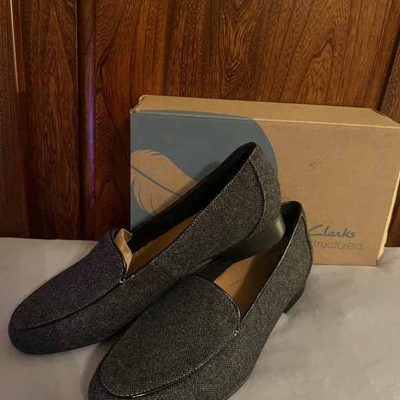 Clarks Unstructured Wool & Polyester Slip On Shoes, womens 9, new with tags/box - Picture 3 of 9